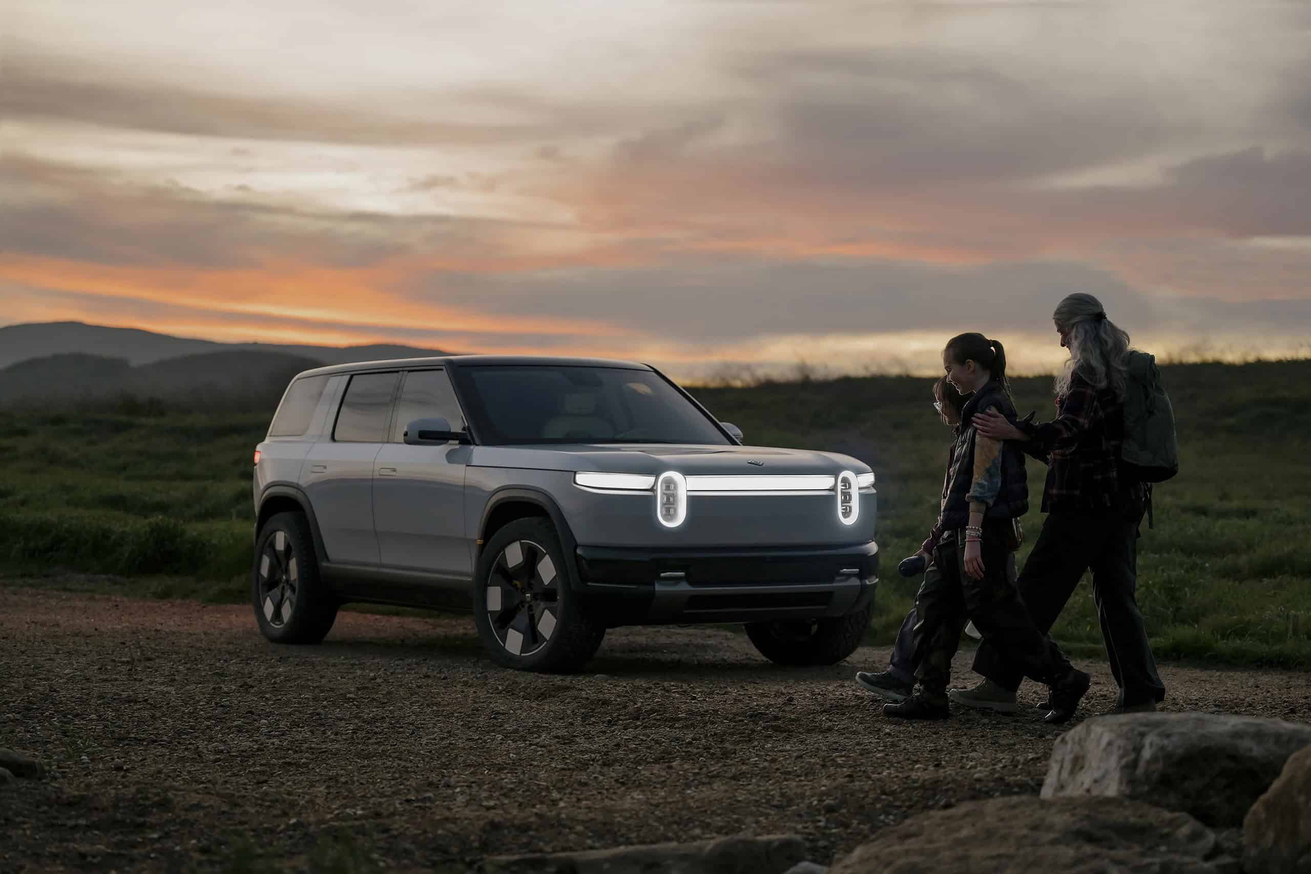 Rivian R2 at Sunset