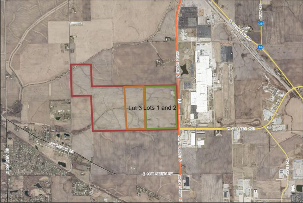 Rivian plans to expand just west of the current EV factory in Normal, across from Rivian Motorway