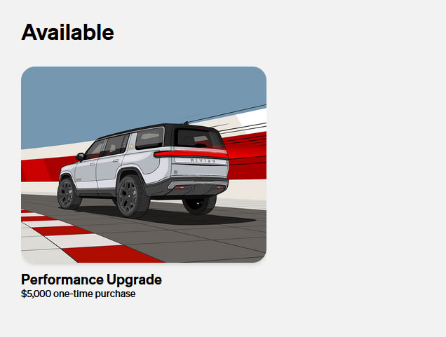 Performance Upgrade One-time Purchase Option