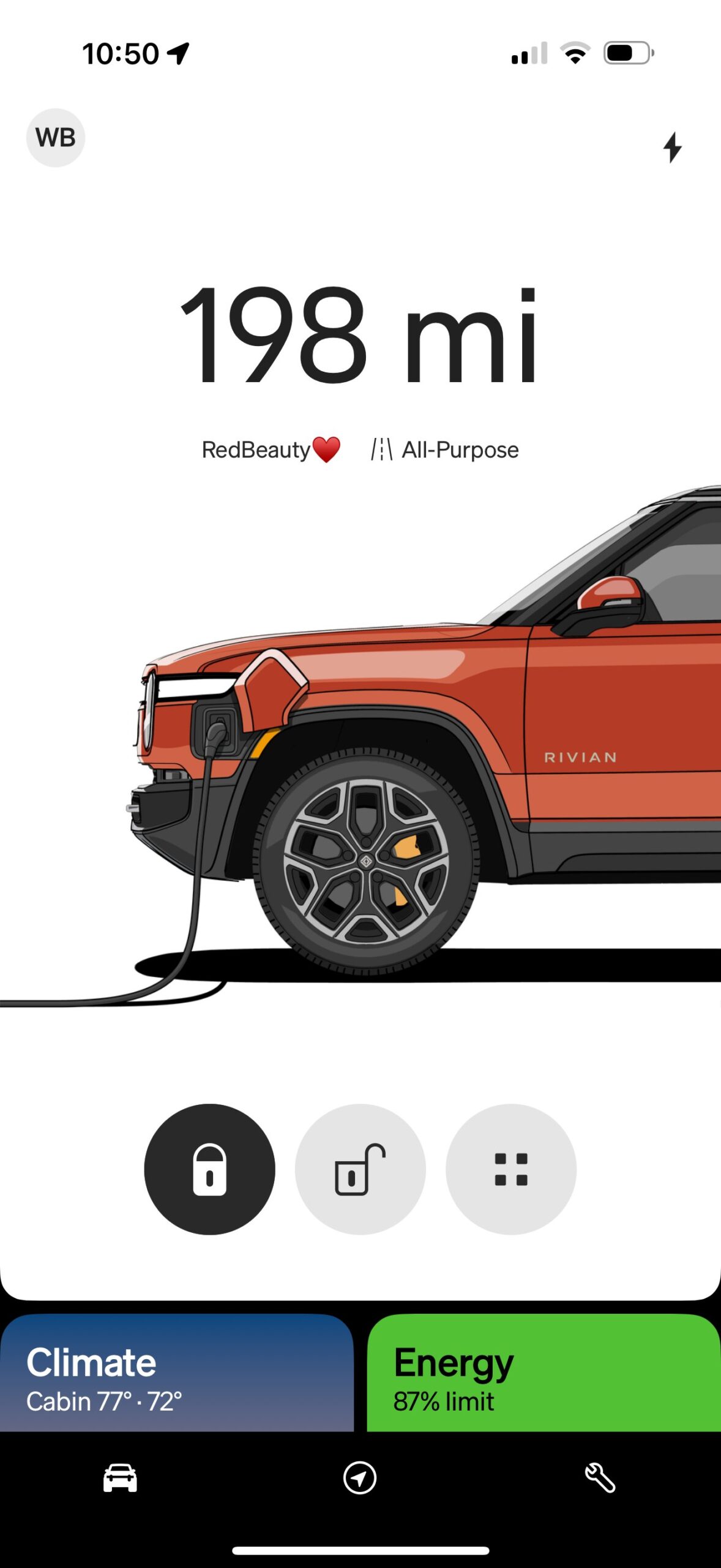 Rivian mobile app V3