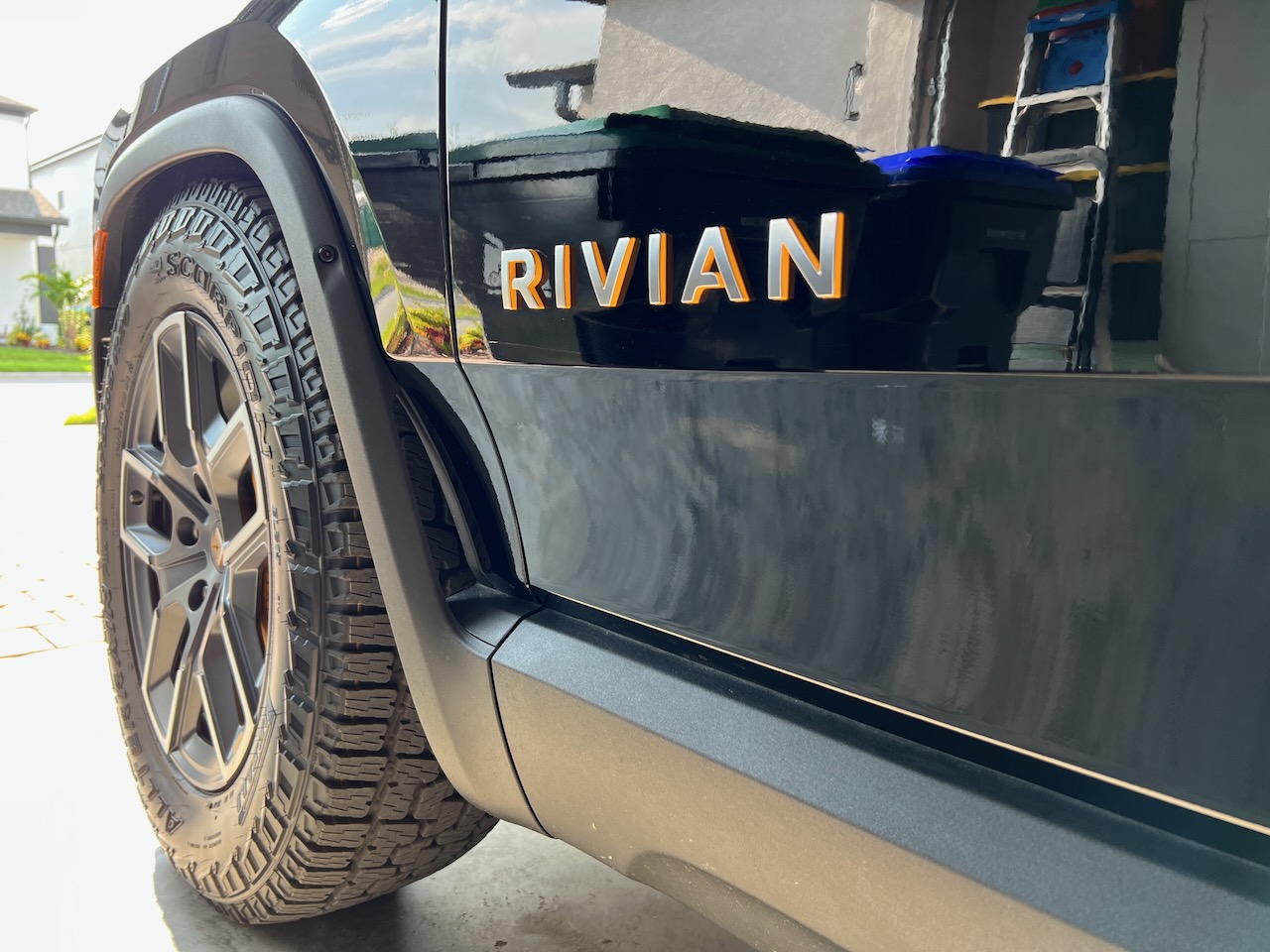 Jose with his Gen 1 Rivian R1T on delivery day