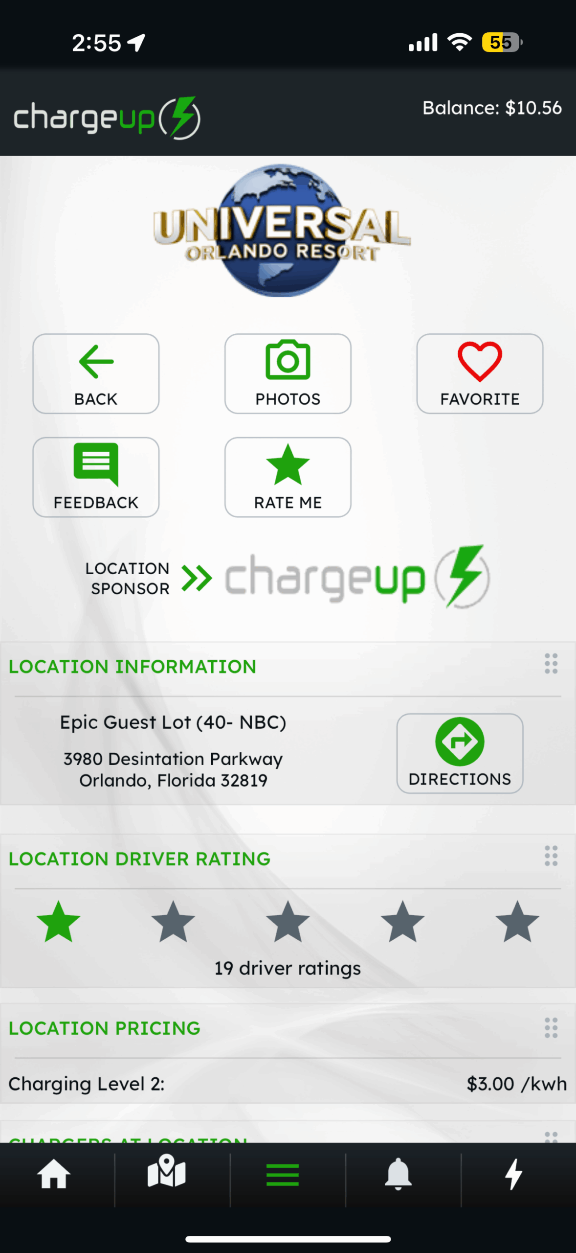 /kWh to Charge at Universal Epic Universe Theme Park?