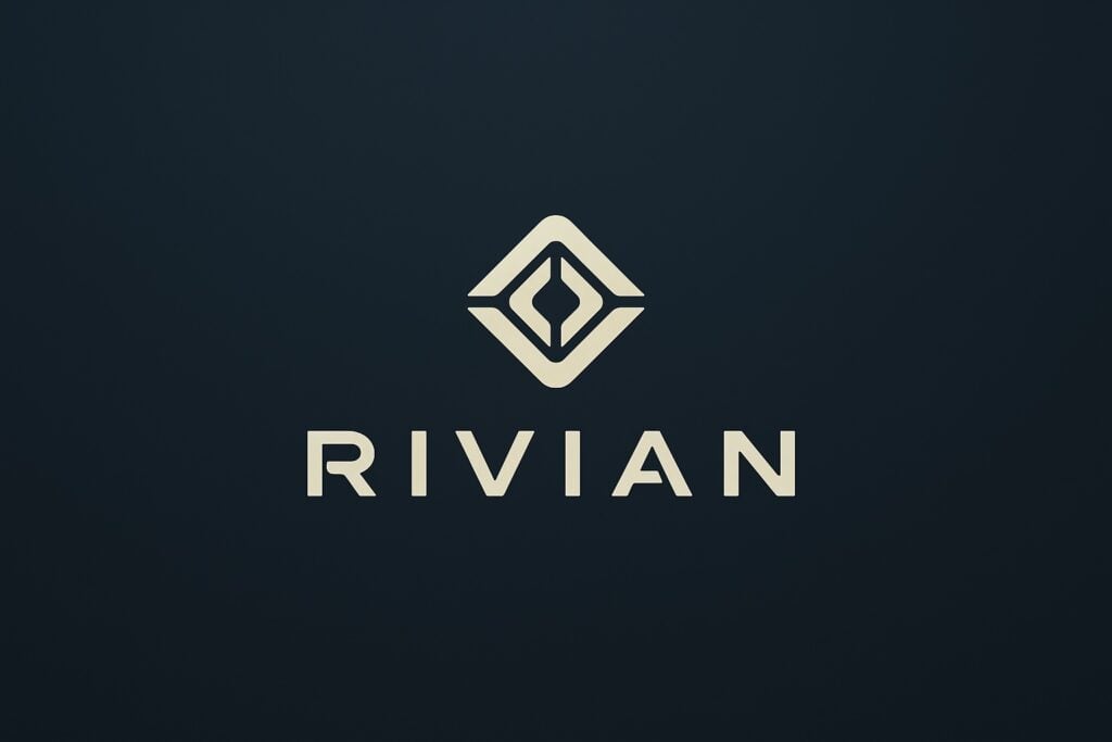 Rivian Logo with Dark Background