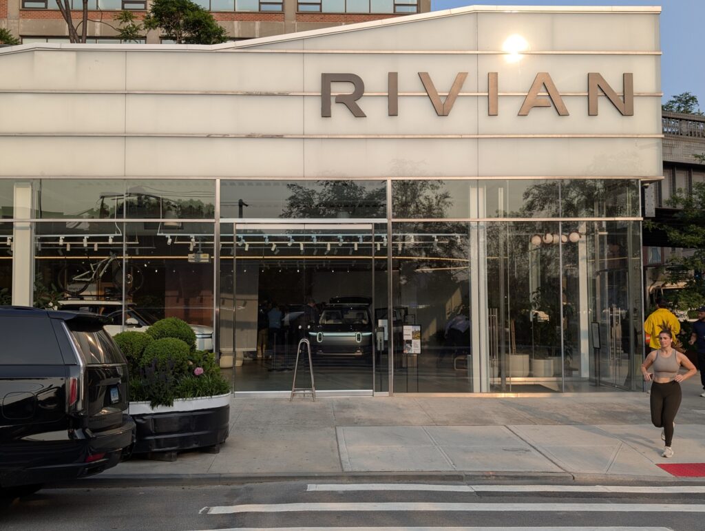 Rivian R2 Silver Prototype