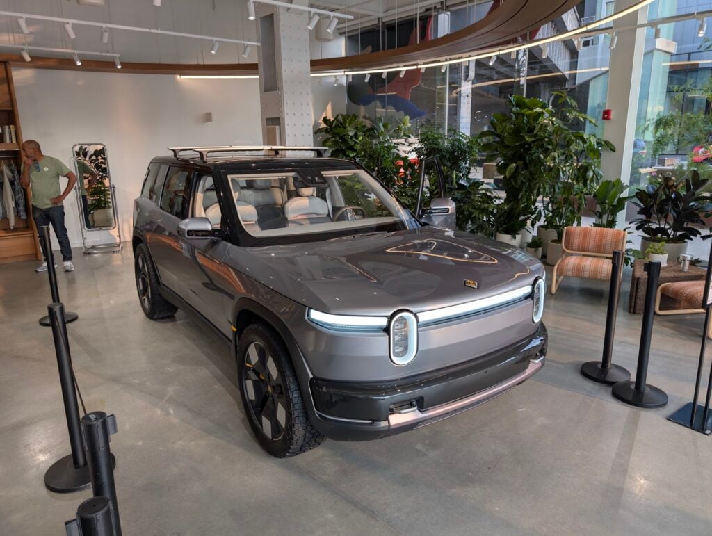 Rivian R2 Silver Prototype