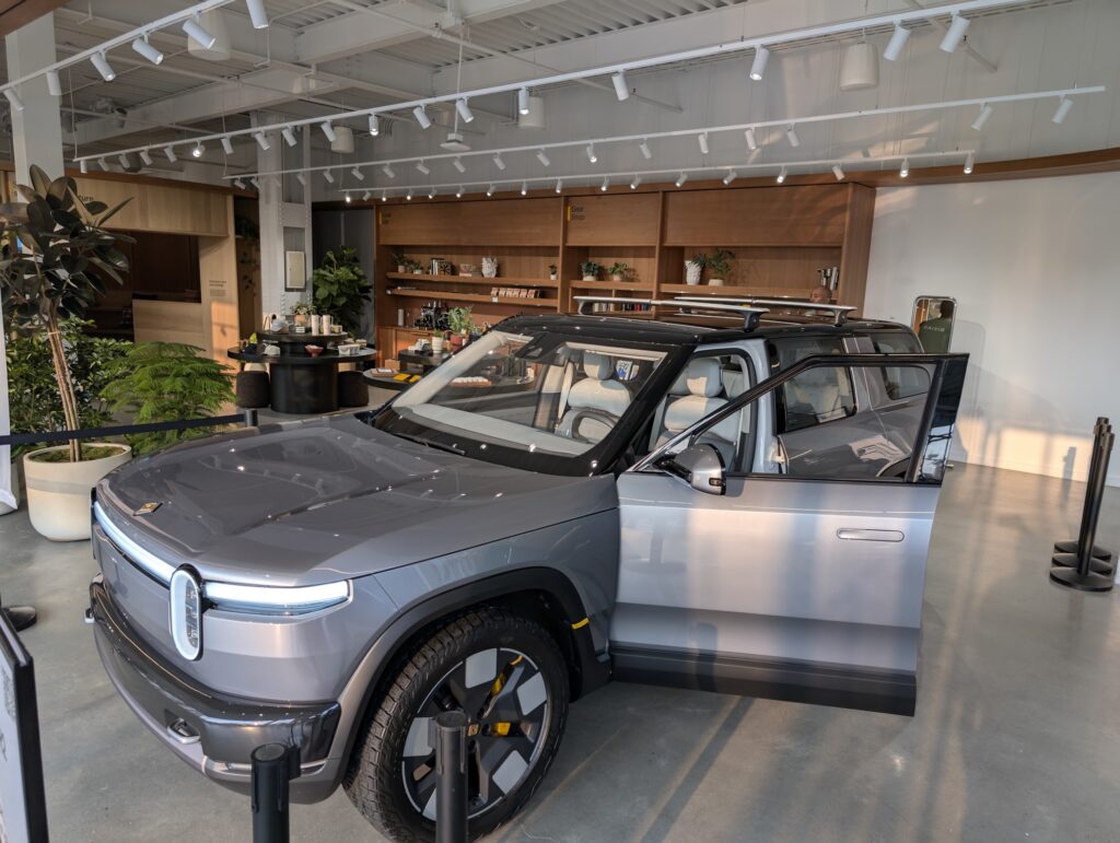 Rivian R2 Silver Prototype