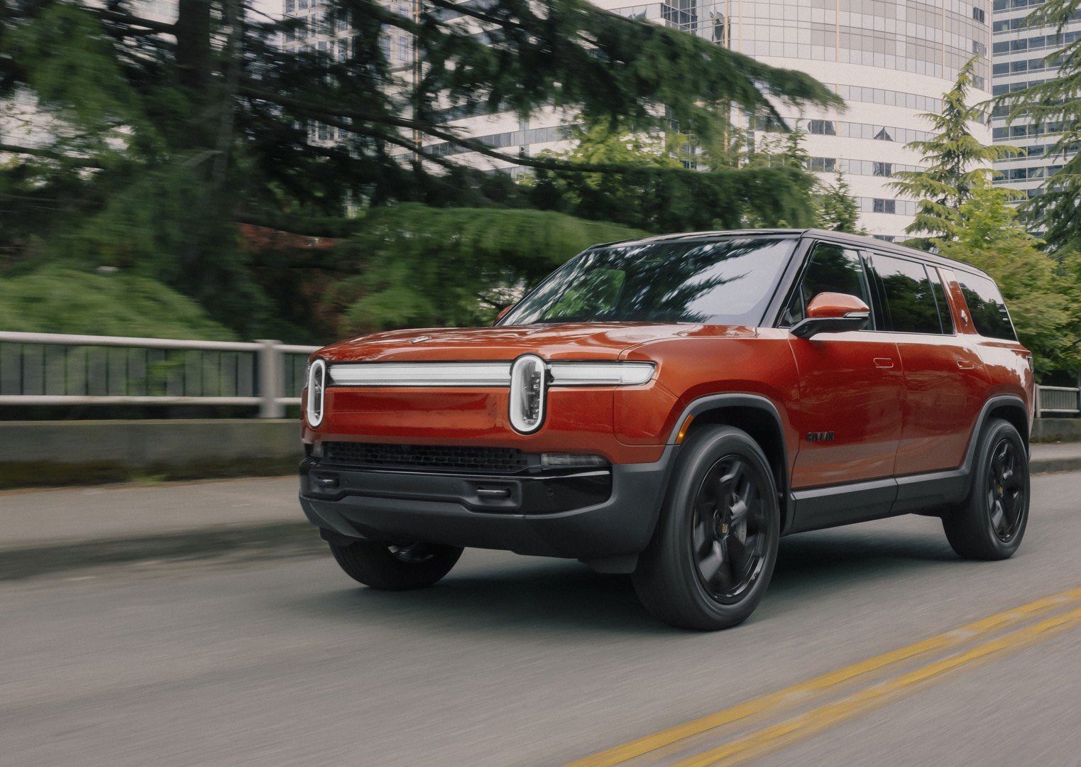 Red Rivian R1S
