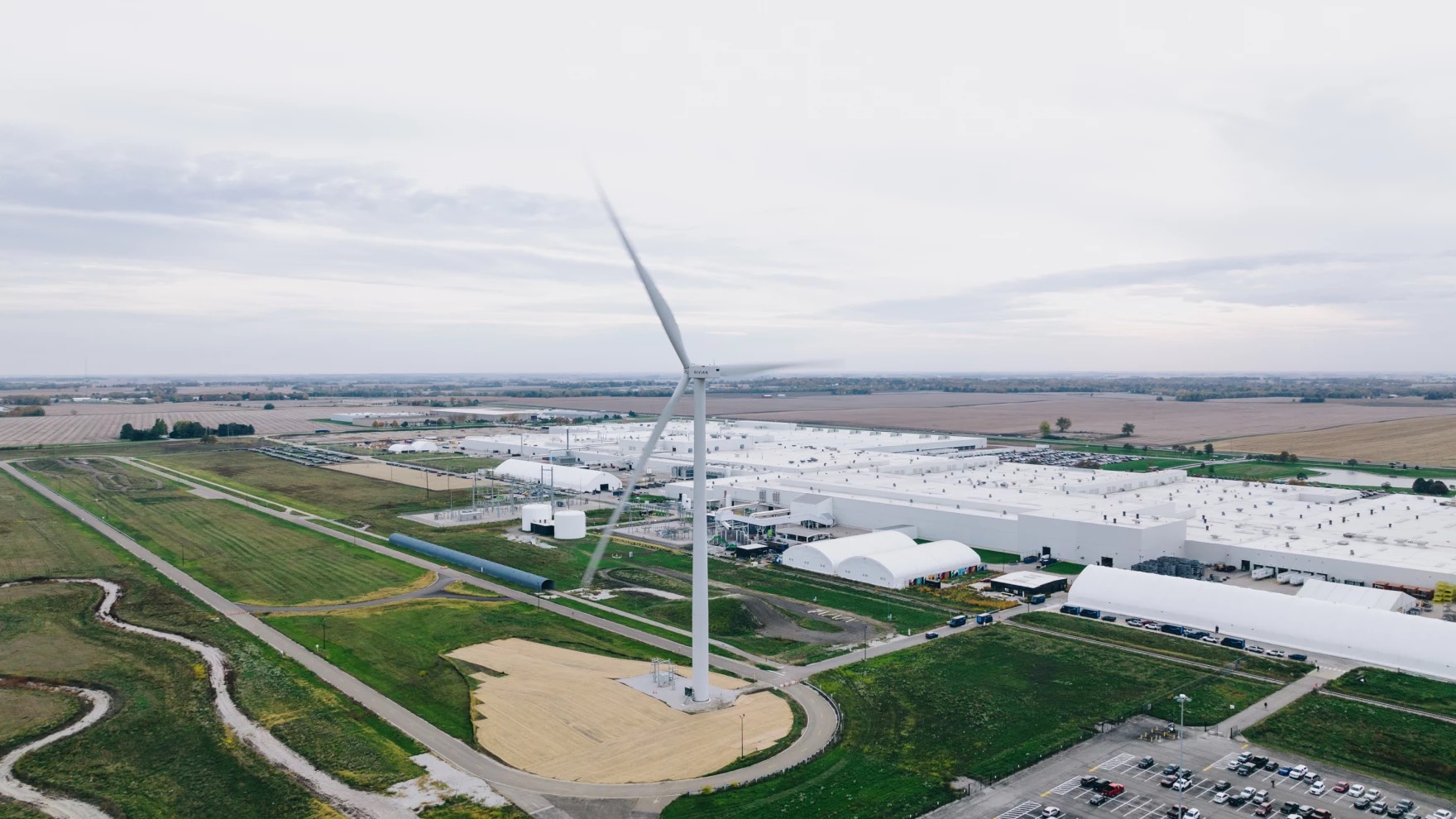 Rivian Factory Windmill